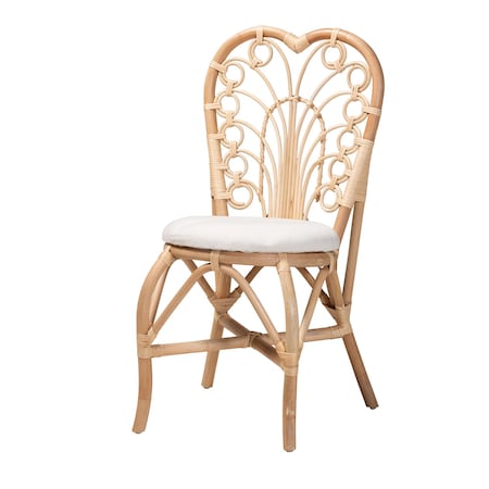 Baxton Studio Jerica Modern Bohemian Natural Brown Rattan Dining Chair 232-13224-ZORO